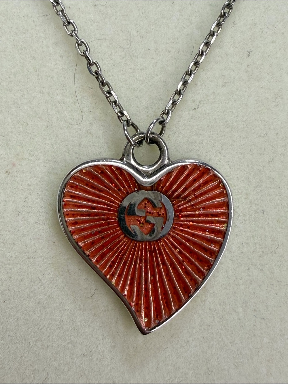 Gucci Heart Necklace 925 Silver - Picture 6 of 8